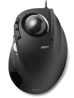 ELECOM DEFT Trackball Mouse, Wired, Finger Control, 8-Button - Image 1 of 4