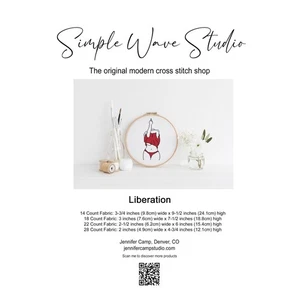 Middle Finger Red Lips Subversive Women Female Counted Cross Stitch Pattern - Picture 1 of 5