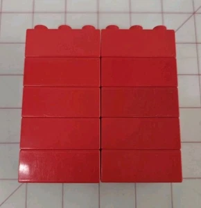 Lego Duplo Lot Of 10 Red 2X3 Blocks Parts & Pieces (10) - Picture 1 of 2