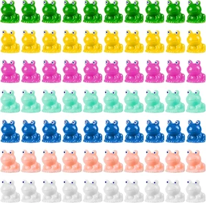70 Stück Mini Resin Frösche, Mini Frosch Figuren, bunte kleine Miniatur Pla - Bild 1 von 7