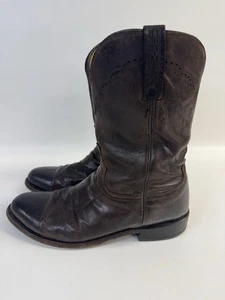 Botas de Vaquero Lucchese Shane Roper para Hombre Talla 10EE Cuero Marrón - Imagen 1 de 13