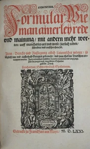 RECHT NOTARIAT NOTAR KAISER KANZLEI ZWENGEL SAMMELBAND ERSTAUSGABEN 1568 1571 - Picture 1 of 14