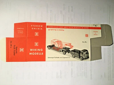 WM Nr. 49 s Leerkarton für Wikingautos Schwergut Tieflader m. MB Pulman Zm  - Bild 1 von 4