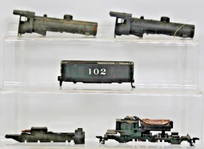 HO Scale AT&SF 0-6-0 Steam Locomotives Parts or Repair Lot 1:87 Gauge Tender AHM - Image 1 of 4