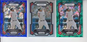 3 - 2024 Prizm MANNY RAMIREZ Blue Cracked Ice + Green Ice + Silver Red Sox #289 - Picture 1 of 2