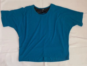 Nicole By Nicole Miller Blue Short Sleeve Button Women’s Size Medium - Picture 1 of 5