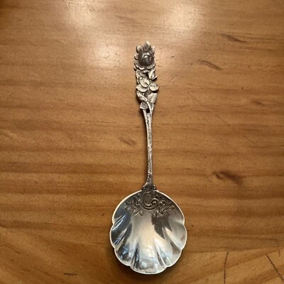 Antique Continental Silver Sugar Shell Spoon Marked 800 - Image 1 of 4