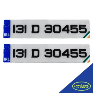 3D Show Gel Number Plates (2x Plates) Irish - Ireland - Imagen 1 de 3