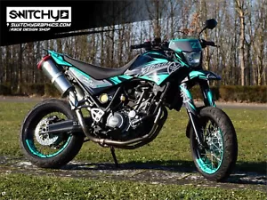 Yamaha XT 660 X Compatible Graphics Sticker Kit - "BANGER TEAL" from 2007 - 2019 - Picture 1 of 5