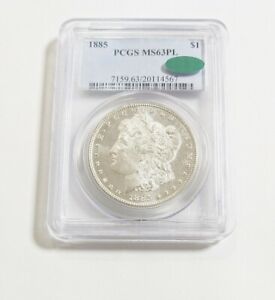 1885-P Morgan silver dollar PCGS MS 63 PL proof like- CAC 