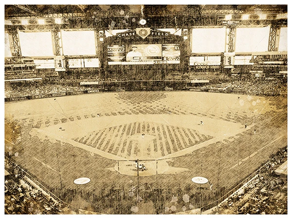 Arizona Diamondbacks Poster Print Sketch Wall Art Man Cave Decor 12x16" - Image 1 of 1