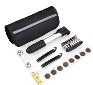 Profi Fahrrad Multitool Set Fahrrad Reparaturset Werkzeug mit Pumpe Reifenheber - Bild 1 von 7