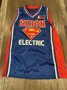 Mens Philippines Basketball Jersey Filipino Large Blue Siron Electric - Picture 1 of 2