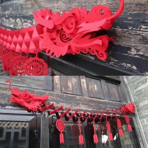 Chinesische Neujahrsdrachen-Deckendekorationen Papierdrache Hängende Party - Bild 1 von 19
