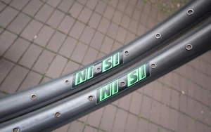 Par de llantas Nisi MTB Clincher / 26" / 36 H / gris antracita llanta neumáticos de alambre ATB - Imagen 1 de 11