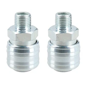 Euro Air Line Hose Connector Fitting Female Quick Release 1/4 BSP Male 2pk - Picture 1 of 1