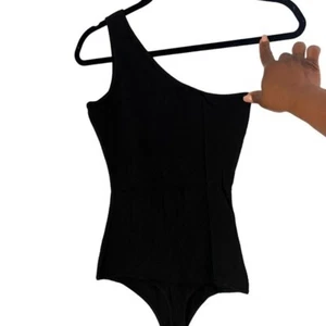 NWT Daydreamer Black One Shoulder Bodysuit - Picture 1 of 4