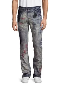 Neu mit Etikett PRPS Goods Japan Demon schmale Herrenjeans 34 x 32 verwaschen DISTRESSED $ 425 - Bild 1 von 1