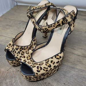 DUNE Leopard Print Strap Heel Court Shoes UK Size 4.5 - Picture 1 of 6