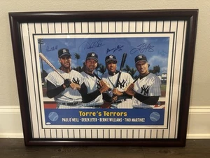 JETER, WILLIAMS, MARTINEZ, ONIEL signed 18 X 25 FRAMED LITHO388/600 Steiner COA - Picture 1 of 7