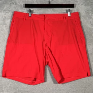 Rhone Shorts Mens 35 Red Performance Stretch Golf Casual Zip Pocket Resort - Picture 1 of 14