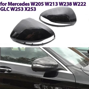 Mercedes Glanz Schwarz Spiegelkappen Außenspiegel C W205 E W213 GLC X253 UK LHD - Bild 1 von 6