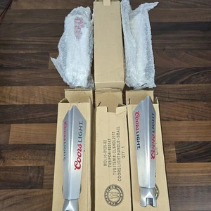Coors Light Beer Tap Handle Bar Font Grey Pub (Brand New In Box) Set Of 4 - Picture 1 of 11