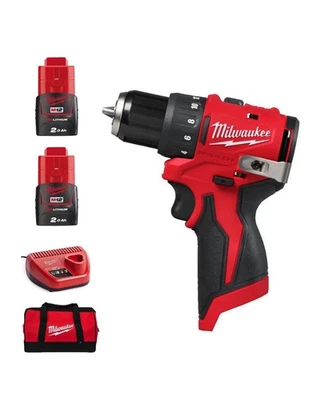 Milwaukee M12BLDDRC-202C 12V Cordless Brushless Drill Driver Kit 2X 2.0Ah - Image 1 of 4