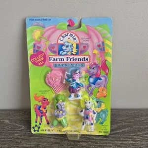 Vintage Charmin Farm Friends Barnimals Figures Set Of 3 Meritus 1993 New - Picture 1 of 5