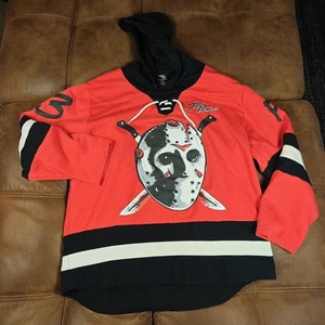 Friday The 13th Jason Hoodie Size L Red & Black - Picture 1 of 7
