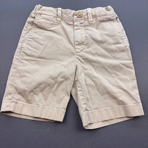 Crewcuts Stanton Shorts Kids Boys Size 5 Khaki Cotton Flat Front Casual Classic - Picture 1 of 8