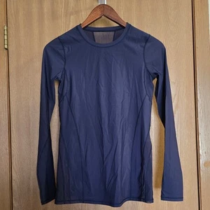 Lululemon Fresh In Mesh Langarm dunkelblau Gr. 2 sportliche Activewear - Bild 1 von 7