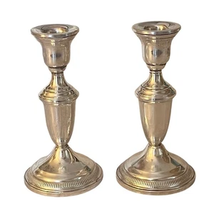 Vintage Kerzenständer Kerzenhalter aus gewichtetem Sterlingsilber - Sammlerstück - Bild 1 von 10