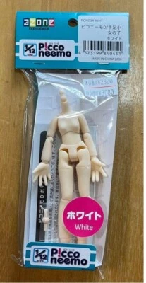 MUÑECA Azone 1/12 Picco Neemo Body D/Hermana Joven Mano Pequeña/Blanca Kawaii Foto 1 de 4