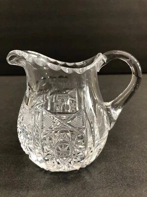 Vintage Antique American Brilliant Cut Glass Elegant Creamer - Image 1 of 4