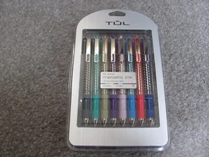 TUL GL Series Retractable Gel Pens 0.8 mm Triangle Design Barrels Metallic Inks - Picture 1 of 12