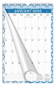 2026 Wall Calendar Spiral-bound Twin-Wire Binding - 12 Months 11" x 17" 03 - Picture 1 of 5