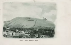 Mount Jumbo - Missoula, Montana - affrancato retro indiviso RPPC - Foto 1 di 3