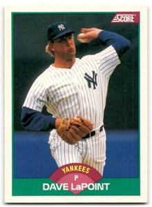 1989 Score Rookie & Traded Dave LaPoint New York Yankees #4T