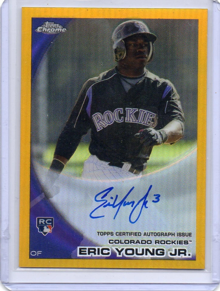 2010 Topps Chrome Rookie Gold Refractor Autograph Eric Young Jr 10/50 Auto - Image 1 of 1