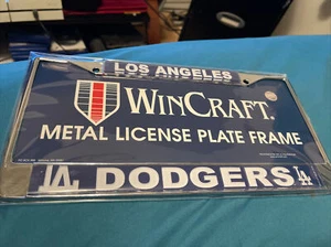 Los Angeles Dodgers Chrome Metal License Plate MLB - Picture 1 of 1