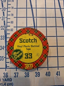 Cinta escocesa escocesa vintage 3M lata/contenedor sin cinta eléctrica - Imagen 1 de 4