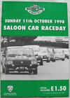 Mallory Park 11 Oct 1998 Brscc Saloon Car Raceday Official Programme