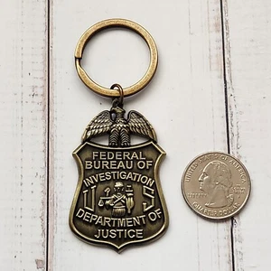 Schlüsselanhänger FBI Mini Abzeichen Metall. KOSTENLOSER VERSAND - Bild 1 von 2
