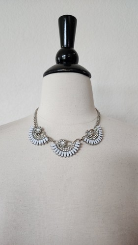 VETEMENTS Collana Art Decò Nuovo Costume Strass Boho Retrò Argento Catena Dichiarazione