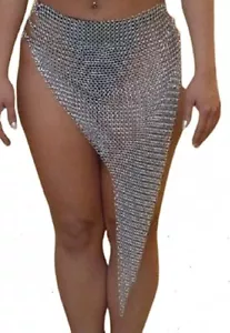 Chainmail Skirt Aluminium Butted Ring Cosplay Sexy Halloween Costume for Women - Picture 1 of 4