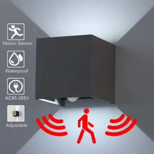 LED Außenleuchte mit Bewegungsmelder Up Down außen/innen Sensor Außenlampe 12W - Bild 1 von 11