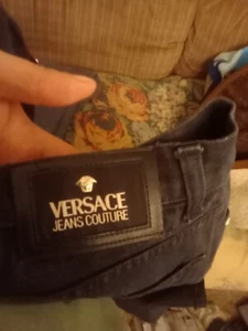 Versace Couture Black Jeans Size 38 - Picture 1 of 4
