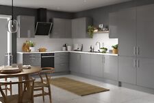 Slab High Gloss Dust Grey Kitchen - Rigid Pre-Assembed Units - New Not ExDisplay