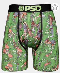 "PSD RICK & MORTY ""RATA DE PEPINILLOS"" ROPA INTERIOR BOXERS CALZONCILLOS Para hombre MEDIANA NUEVA CON ETIQUETAS - Imagen 1 de 4